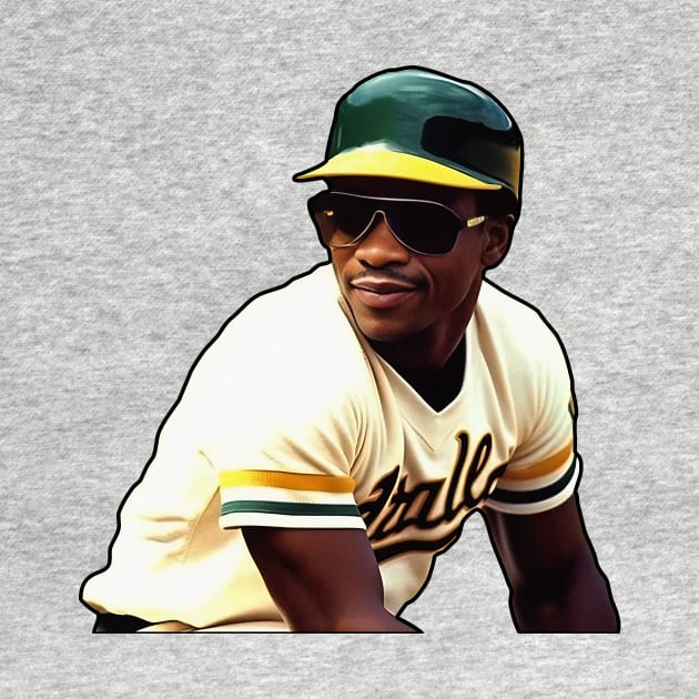 Portrait of baseball star Rickey Henderson by KOTYA